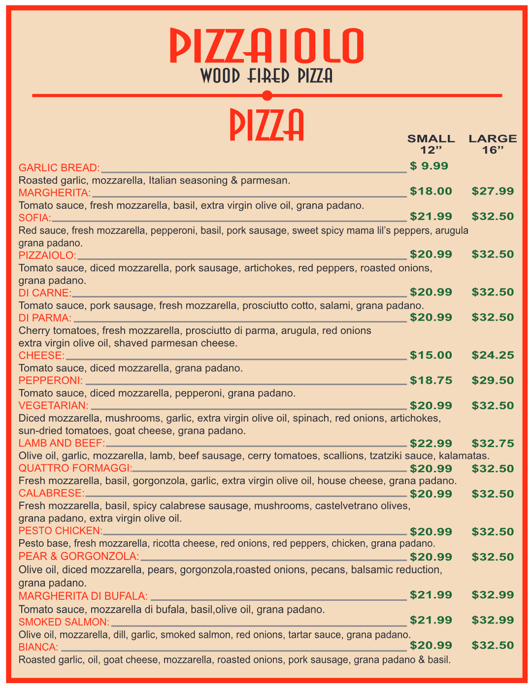 Our Menu Pizzaiolo Woodfired Pizza Our Menu Pizzaiolo Woodfired Pizza